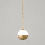 Alfi Pendant - Matte Gold / White