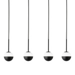 Alfi Linear Multi Light Pendant - Matte Black / White