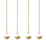 Alfi Linear Multi Light Pendant - Matte Gold / White