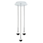 Alfi Multi Light Pendant - Matte Black / White