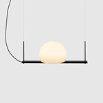 Circ Linear Pendant - Matte Black / White