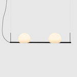 Circ Linear Pendant - Matte Black / White