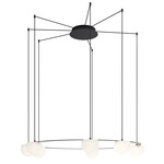 Circ Round Pendant - Matte Black / White