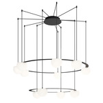 Circ Chandelier - Matte Black / White