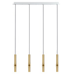 Flow Linear Multi Light Pendant - Satin Gold