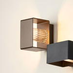 Frame Wall Sconce - Bronze / Transparent
