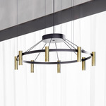 Laverd Chandelier - Satin Gold / Matte Black