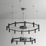 Laverd 2-Tier Chandelier - Matte Black / Matte Black