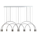 Volta Linear Multi-Light Pendant - White Canopy / Black