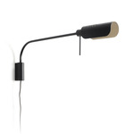 Martinica Plug-In Swing Arm Wall Sconce - Black / Black