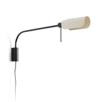 Martinica Plug-In Swing Arm Wall Sconce - Black / Beige