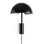 Dominica Plug In Swing Arm Wall Sconce - Matte Black / Matte Black