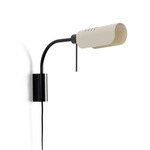 Martinica Plug-In Swing Arm Wall Sconce - Black / Beige