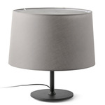 Windsor Table Lamp - Grey Fabric / Matte Black