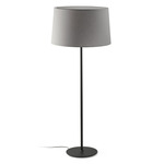 Windsor Floor Lamp - Grey Fabric / Matte Black