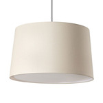 Windsor Pendant - Matte Black / Linen