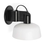 Tatawin Metal Wall Sconce - Satin Black / White