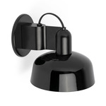 Tatawin Metal Wall Sconce - Satin Black / Black