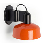 Tatawin Metal Wall Sconce - Satin Black / Orange