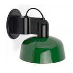 Tatawin Metal Wall Sconce - Satin Black / Green