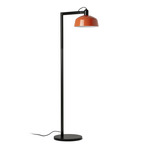 Tatawin Metal Floor Lamp - Satin Black / Orange