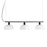 Tatawin Glass Linear Pendant - Satin Black / White