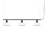 Tatawin Metal Linear Pendant - Satin Black / White