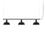 Tatawin Metal Linear Pendant - Satin Black / Black
