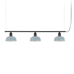 Tatawin Metal Linear Pendant - Satin Black / Blue Gray