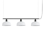 Tatawin Metal Linear Pendant - Satin Black / White