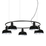 Tatawin Metal Chandelier - Satin Black / Black