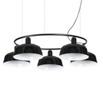 Tatawin Metal Chandelier - Satin Black / Black