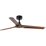 Heywood Ceiling Fan - Matte Black / Dark Walnut
