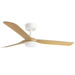Punt Ceiling Fan - Matte White / Maple