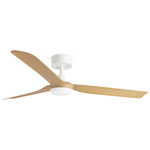 Punt Ceiling Fan - Matte White / Maple