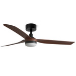 Punt Ceiling Fan - Matte Black / Walnut