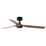 Punt Ceiling Fan - Matte Black / Walnut