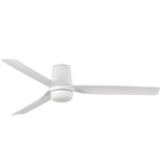 Punt Tub Ceiling Fan - Matte White / Matte White