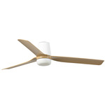 Punt Tub Ceiling Fan - Matte White / Maple