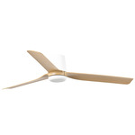 Punt Tub Ceiling Fan - Matte White / Maple