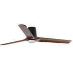 Heywood Tub Ceiling Fan - Matte Black / Dark Walnut