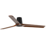 Heywood Tub Ceiling Fan - Matte Black / Dark Walnut