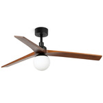 Klim Ceiling Fan - Matte Black / Dark Walnut