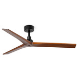 Klim Ceiling Fan - Matte Black / Dark Walnut