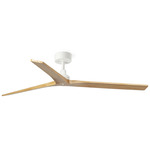 Klim Ceiling Fan - Matte White / Pine