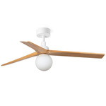 Klim Ceiling Fan - Matte White / Pine