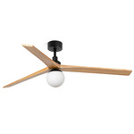 Klim Ceiling Fan - Matte Black / Pine