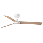 Rudder Ceiling Fan - Matte White / Matte White / Ashwood