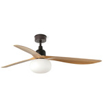 Outwood Ceiling Fan - Dark Brown / Oak