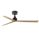 Marine Ceiling Fan - Dark Brown / Oak